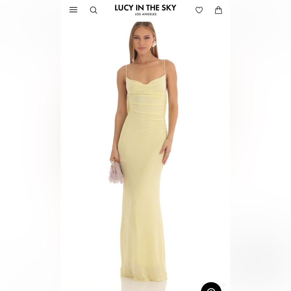 Lucy in the Sky Lace Open Back Maxi Dress in Black